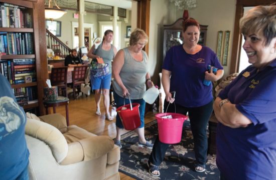 Lioness clubs have long been workhorses of the Lion family. Here the Van Dyne and Fond Du Lac Lionesses help maintain a home for transplant patients and their families.