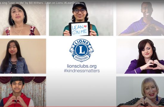 Lions and Leos sing Lean on Me
